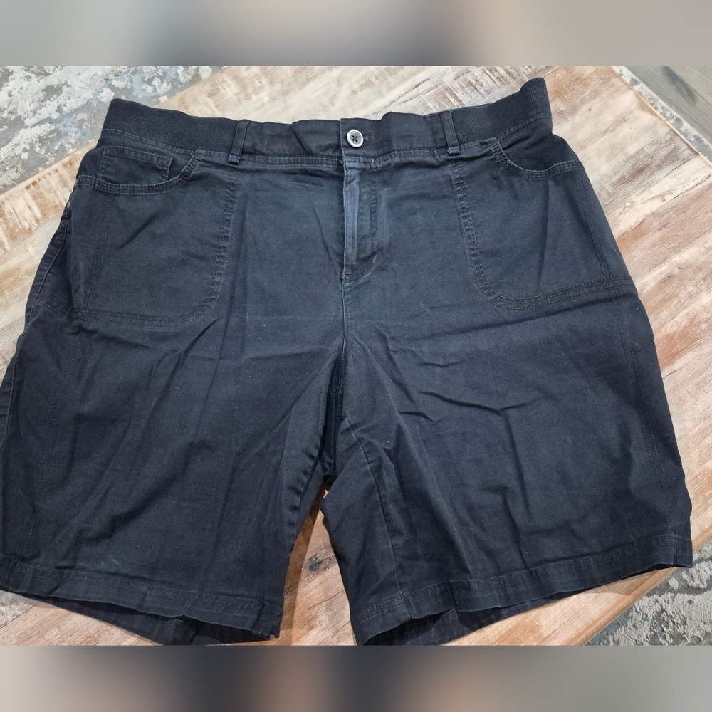 Gloria Vanderbilt Womens Short Pants Elastic Waist Band Size 18W